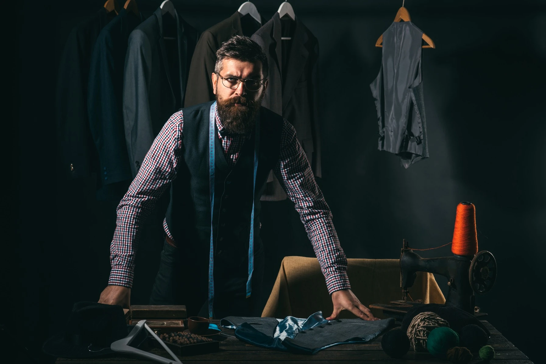 Designer at work in the atelier